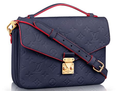 louis vuitton navy bag with red trim|louis vuitton blue bag monogram.